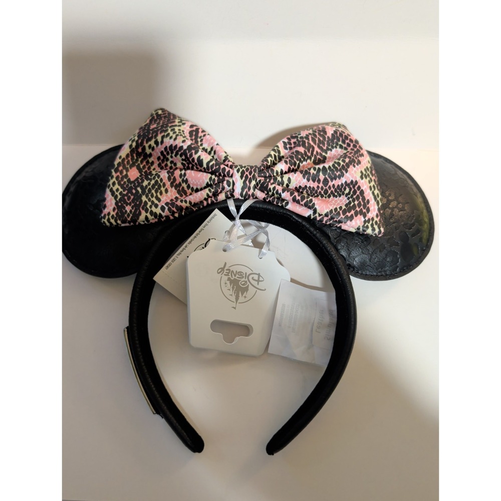 Disney Parks Loungefly Animal Print Minnie Mouse Bow Ears Headband One Size NWT